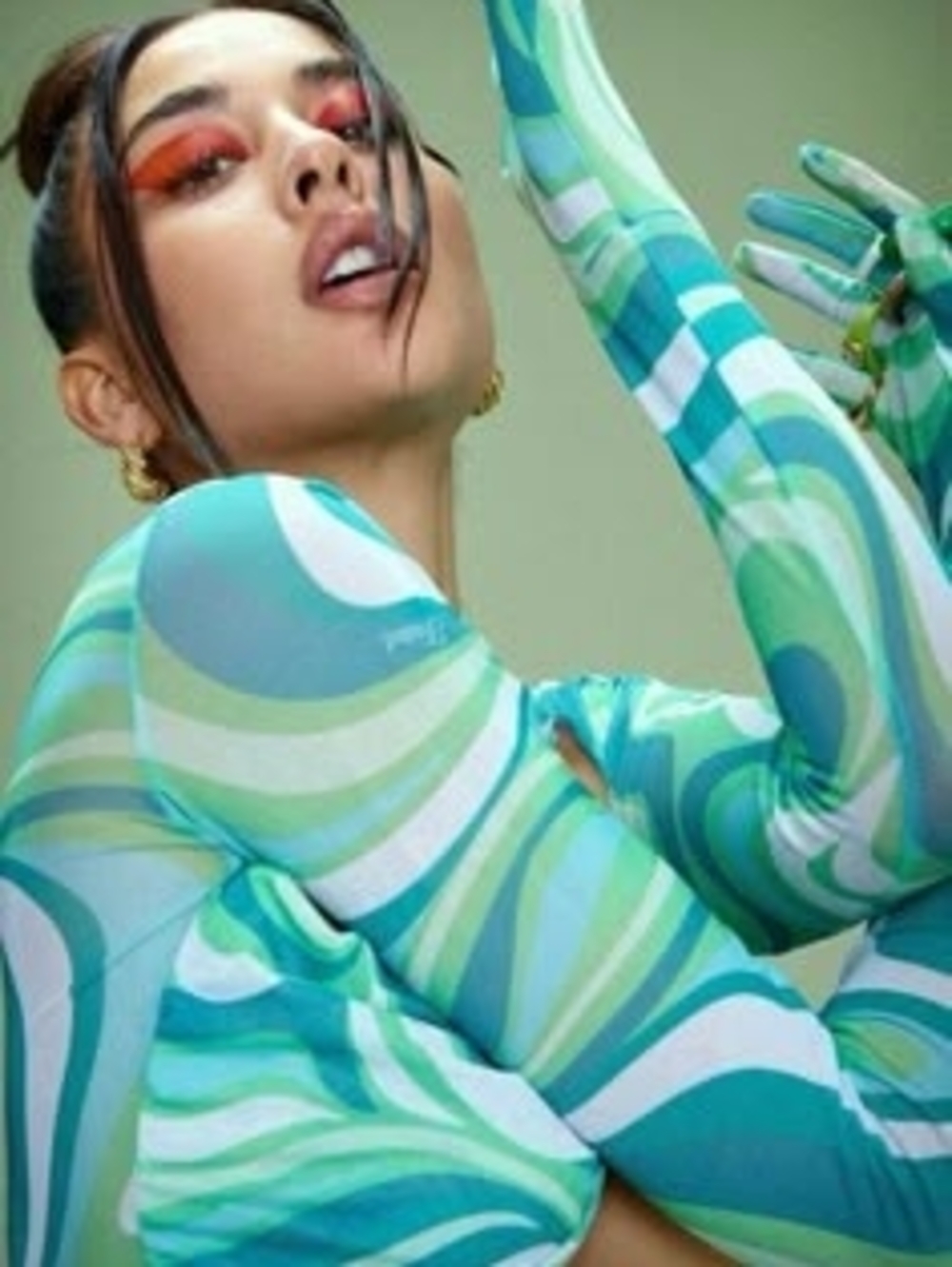 Jaded London Wrap Top with Cutout Sleeve Detail